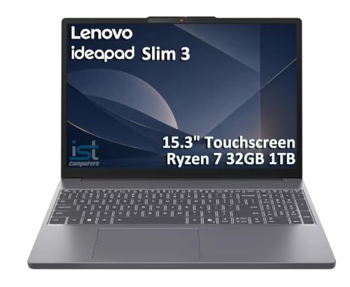 Image of 2026 Lenovo IdeaPad Slim 3 Laptop, AMD Ryzen 7 170, 32GB DDR5 RAM, 1TB SSD