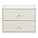 IRIS USA 2-Drawer Modular Wood Stacking Storage Box, for Office Closet and Nightstand, Easy Assembly, Stacking Storage Boxes, White