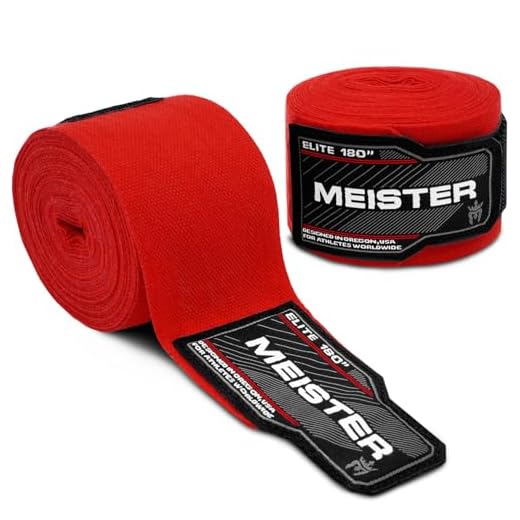 Meister Elite 457.2cm Handwickel für Erwachsene für MMA & Boxen 1 Paar - Blutrot