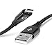 Produktbild CELLONIC® USB Kabel 1m für BMW Navigator 5 / Navigator 6 GPS Navigator Ladekabel Micro USB auf USB A 2.0 Datenkabel 2.4A schwarz Nylon