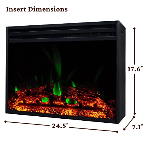 Cambridge Sienna 34 Inch Freestanding Electric Fireplace Mantel With Realistic Multi-Color Flame And Log Insert, Modern Fireplace Heater For Home With Remote Control, Walnut Finish #TOP3
