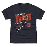 500 LEVEL Karl-Anthony Towns New York Knicks Youth Shirt - Karl-Anthony Towns New York Knicks Slant WHT (Tri Navy, 10-12Y Large)