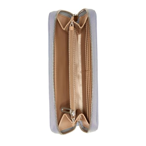 Image of Guess Blue Embossed Bowie Medium Zip Around Wallet