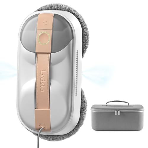 Lydsto WL09 Robot Lavavetri Doppi Ugelli con Spruzzo Ultrasonico，6000Pa Robot Pulisci Vetri 80ML Serbatoio dell'Acqua, Telecomandoe 10 Panni, Per Tutte le Superfici Lisce
