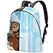 Produktbild Lustige Katze, die Bad nimmt Bag Teens Student Bookbag Leichte Umhängetaschen Reiserucksack Tägliche Rucksäcke