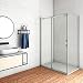 Aica Italy Box Doccia a Nicchia Porta Scorrevole Vetro Temperato 8mm Anticalcare 120X80X195cm