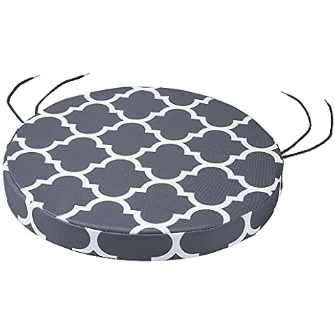 Round Bistro Chair Cushion with Ties Cover