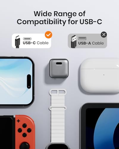 2-Pk Wegear 30W USB-C GaN III Wall Charger Block & Cable (Black or White) - image 6