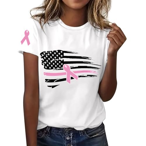 T-shirt rose femme coupe régulière classique et décontracté