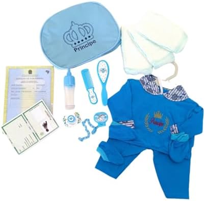 Enxoval Bebê Reborn Menino Bolsa Roupa Azul 15 Acessórios
