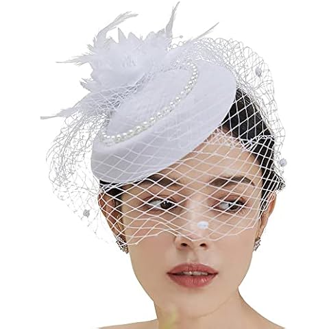 Elegant Women’s Fascinator Hat with Veil Cover