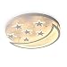 Produktbild Dimmbar Schlafzimmerlampe Modern LED Deckenleuchte Deckenlampe Sterne Und Mond Kreative Design Wohnzimmerlampe Kunst Personalisierte Kinderlampe D40cm *H 8cm, Warmes Licht