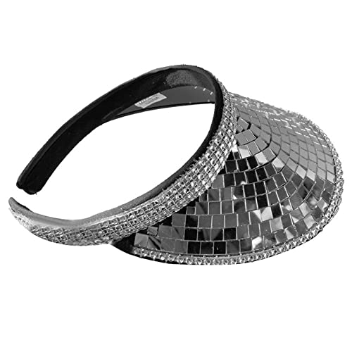 Visière strass pour femme Disco Ball Festival : accessoire de mode et casquette pare-soleil