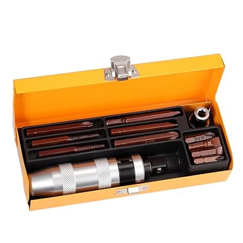 Justech 12 sztuk wkrętaków udarowych 1/2" wkrętaki udarowe ręczne wkrętaki udarowe zestaw wkrętaków udarowych Heavy Duty z rowkiem krzyżowym sześciokątnym