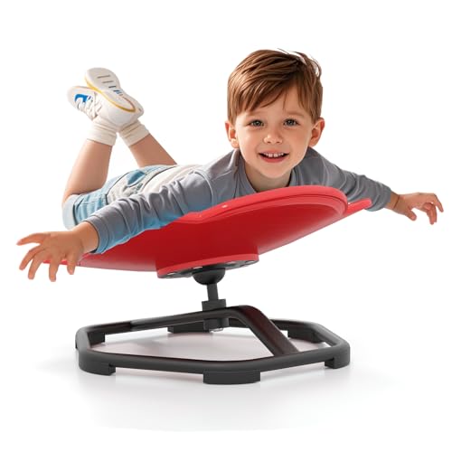COSTWAY Chaise Pivotante Sensorielle Enfant en Forme Éléphant avec Siège Rotatif, Carrousel Chaise Sensorielle pour Autisme avec Base Antidérapante, Charge 100kg, Chaise d'équilibre pour 3 Ans+