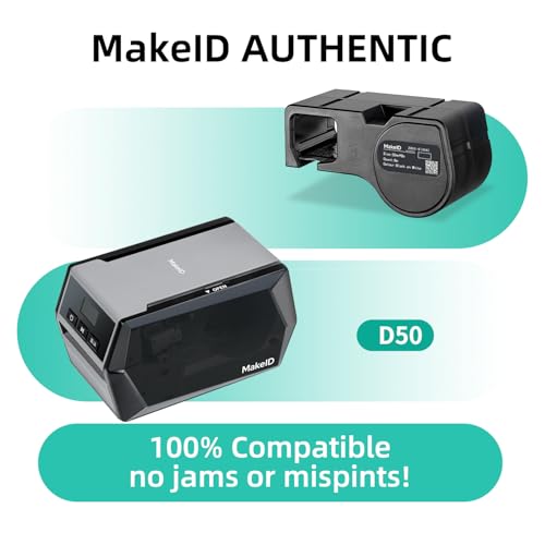 MakeID Allwetter-PET-Etikettenkassette für die Kennzeichnung von Komponenten und Geräten im Innen- und Außenbereich, Sicherheitskennzeichnung, Asset-Tracking, elektrische Etikettierung – für