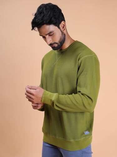 Image of Rupa Colors Waffle Texture Full Sleeves T-Shirt for Men, 100% Cotton with Breathable Fabric, Ribbed Crew Neck, Super Stretchable, Anti-Fungal Dye, Pack of 1