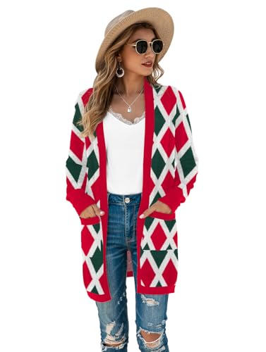Image of TASAMO Cardigan Sweaters for Women Long Sleeve Open Front Casual Knit Fall Coat Oversized Soft Outwear with Pockets