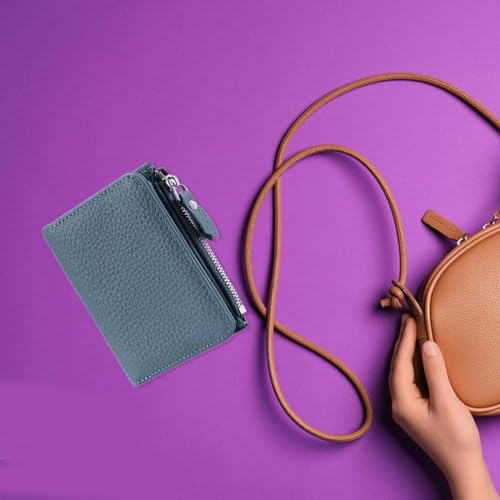 Women's Wallet, Short Wallet, Pocket Wallet for Dating, Lady Street, Blue2