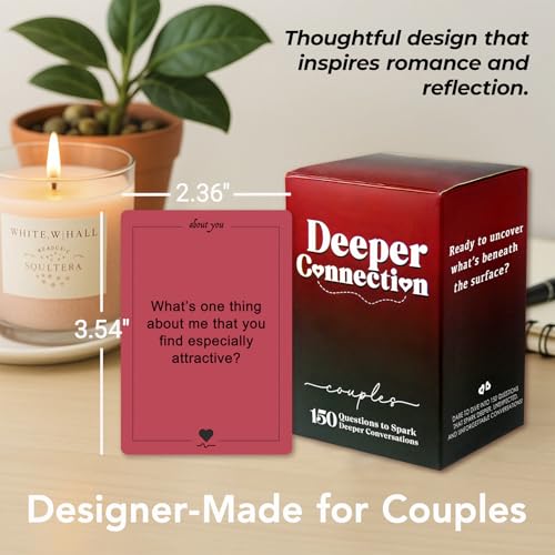 deeper connection couples conversation cards with 150 deep questions to build intimate connection amp trust relationship card game for date nights wedding and anniversary gifts