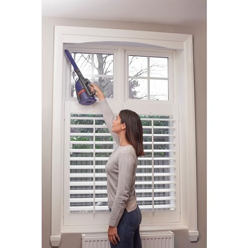 Black+Decker BHV530BFP Accu-handstofzuiger, 36 Wh, 18 V, met Cyclonic Action, geïntegreerde uittrekbare spleetmond, incl. dierenhaarborstel, laadstation met wandhouder. titanium/zilver/violet - Afbeelding 4
