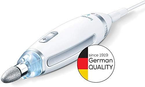 Beurer MP62 Home Manicure and Pedicure Set, Electric Nail File with 10 High-Quality Attachments, LED Precision Light, Fast Rotation (2000-5400rpm), UK Plug and Storage Bag