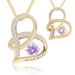 Gold Plated Purple Cubic Zirconia