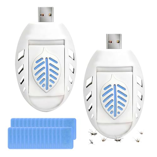 KQWVZ Portátil USB Repelente De Mosquitos Eléctrico, USB-Repelente Mosquitos Eléctrico, Portátiles De Mosquitos USB con 120 Pastillas Repelentes De Mosquitos, para Casa De Verano