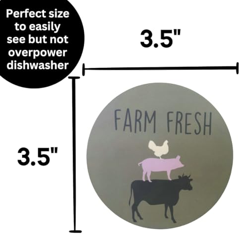 Imán lavavajillas Farm Fresh redondo 3.5" miniatura 2