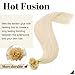 SEGO Pre Bonded U Tip Hair Extensions Human Hair 100 Strands Keratin Fushion Nail Tip Human Hair Extensions 100% Real Remy Hair Silky Straight #60 Platinum Blonde 16 inches 50g