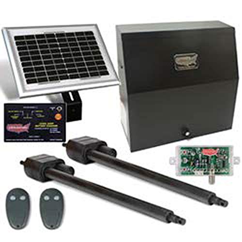 USAutomatic Patriot II Solar Charged Dual Swing Gate Opener Kit 020075-UL Includes Receiver and Two Remotes & Includes A Free Heavy Duty FAS Tape Measure (Part# FAS-TMPROMO18)