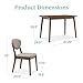 Best Choice Products 5-Piece Dining Set, Compact Mid-Century Modern Table & Chair Set for Home, Apartment w/ 4 Chairs, Padded Seats & Backrests, Wooden Frame - Walnut/Light Gray
