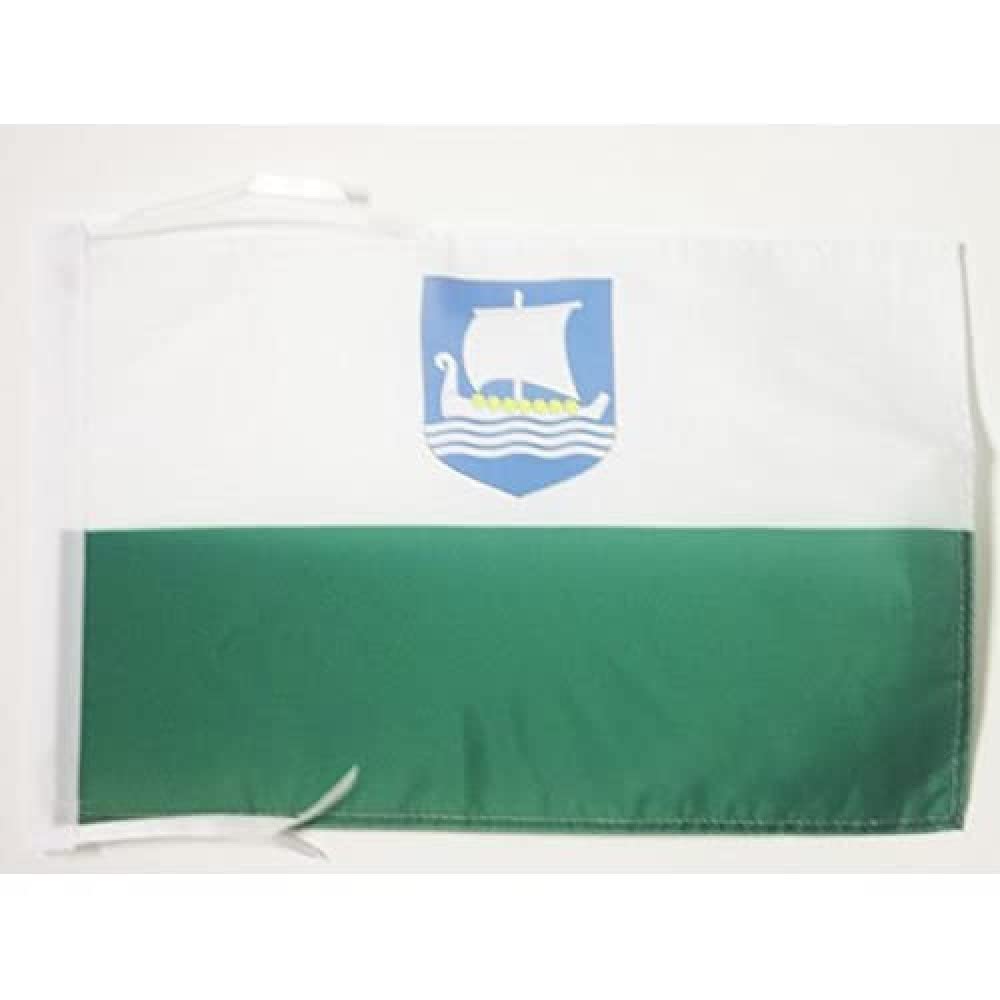 AZ FLAG - Saaremaa Flag - 18'' x 12'' - 100% Polyester Estonia - Estonian Small Banner with Two Cords - Fade Resistant - Vivid Colors - 18x12 in - 45x30 Cm