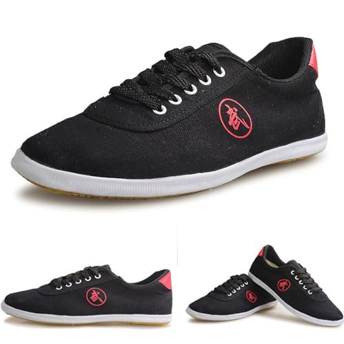 Martial Arts Boxing Shoes Tai Chi Kung Fu Shoes Men Women Tai Chi Shoes Canvas Martial Arts Shoes Non Slip Wu shu Training Shoes(Size:40EU,Color:F)