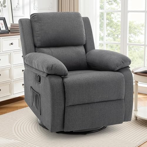 Opiniones y reviews de Sillon Reposet Walmart los 5 mejores. 44 Korser Sillón Reclinable Giratorio 360° para Adultos, Sillón Mecedor Pequeño para Espacios Reducidos, Sillón Reclinable Tapizado con Bolsillos Laterales para Sala de Estar o...