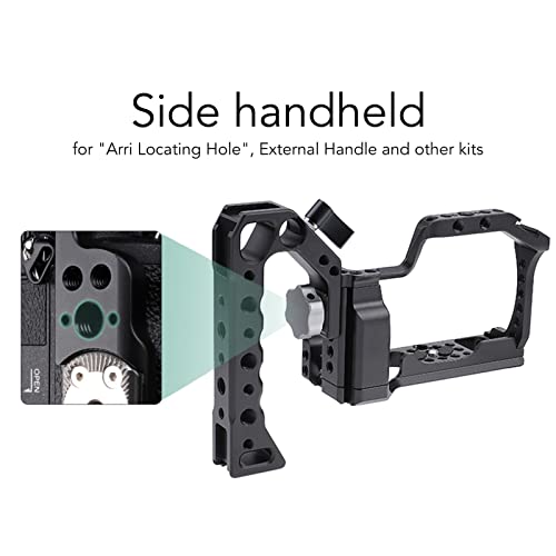 Camera Cage for for M50 M5 M50II Camera, Portable Aluminum Alloy Camera Cage Rig with Cold Shoe - Image 4