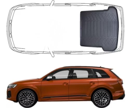 TRIMAK 3D Kofferraumwanne für Audi Q7 4M ab 2016 | Kofferraummatte aus TPE Gummi, Passgenau, Wasserdicht, Hoher Rand, Rutschfest, Leicht zu Reinigen