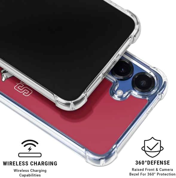 Skinit Clear Phone Case Compatible with Galaxy S25 - Officially Licensed University of Arkansas-Fayetteville Razorbacks Logo Design
