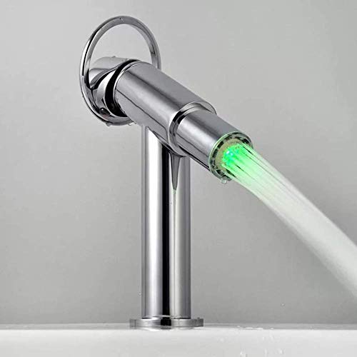 Pomme de douche LED anti-brûlure avec filtre de robinet lavabo anticalcaire