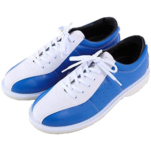 PENXZT Bowlingschuhe Unisex Leichte Damen Herren Bowlingschuhe Atmungsaktiv Bequem rutschfest,Blau,39 EU Cover