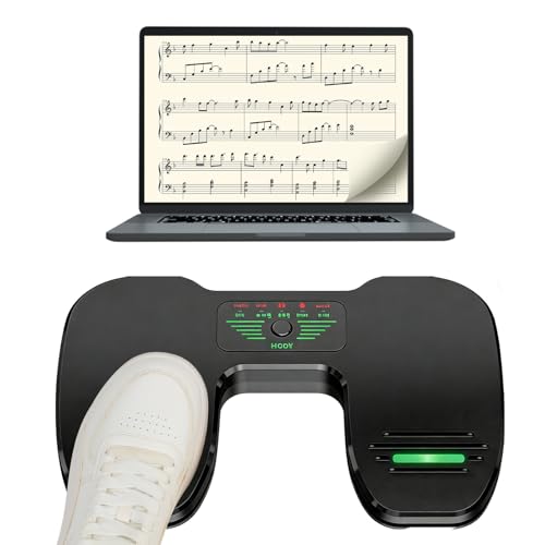BAKENLON Bluetooth Page Turning Pedal, Drahtloser Page Turner, kabelloser wiederaufladbarer Seitenwender, 5 Modi, USB Lautloses Fußpedal für Telefon, Tablets, iPad, Instrumente Spielen