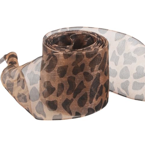 SimplCharm Leopard Shoe Laces for Women Fashion Silk Satin Wide Shoelaces Sports Sneaker Shoe Decoration (brown)