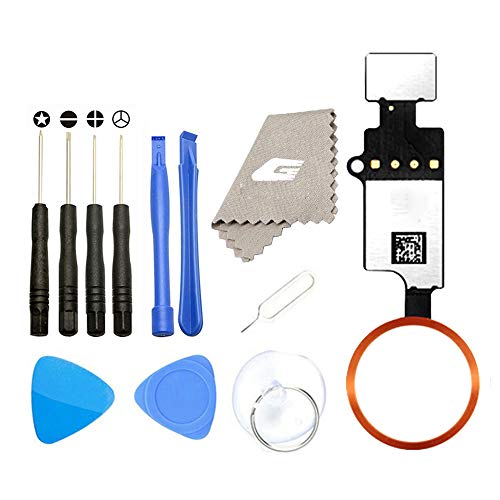 GVKVGIH Latest Home Button Replacement for iPhone 7 7Plus 8 8Plus, Home Button Main Key Flex Cable Assembly Replacement with Repair Tools for iPhone 7 7P 8 8P (Version4.0 Rose Gold)