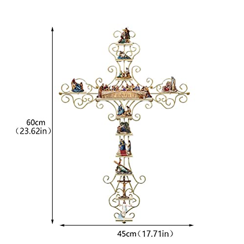 Fencelly Religieuze Cross Sticker Muursticker Het leven van Christus Collectie Muurkunst Sticker Opknoping Kruis voor Home Window Decor - Image 4