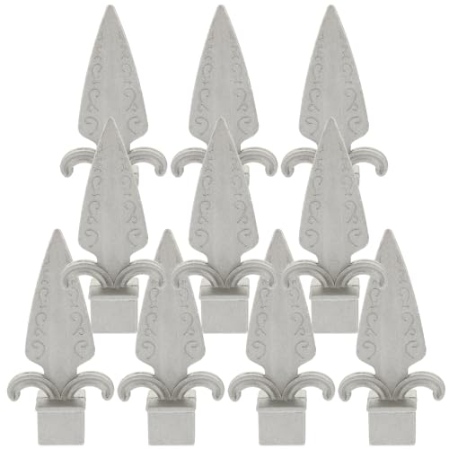 ibasenice 10 Pezzi Terminali Decorativi in Alluminio per Recinzione Esterna Puntali Resistenti e Anticorrosione per Pali di Cancello Accessori per Recinzioni da Giardino Facili da