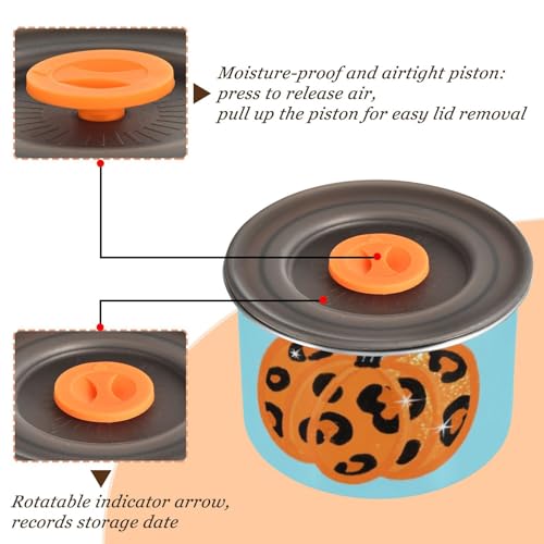 Contenedor de café acero inoxidable diseño Blue Leopard Pumpkin miniatura 4