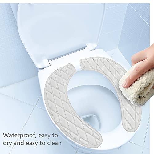 Owfeel Tankdeckel-Abdeckungen, Gel-WC-Sitzkissen, für Badezimmer, Reisen (transparent) – Bild 4