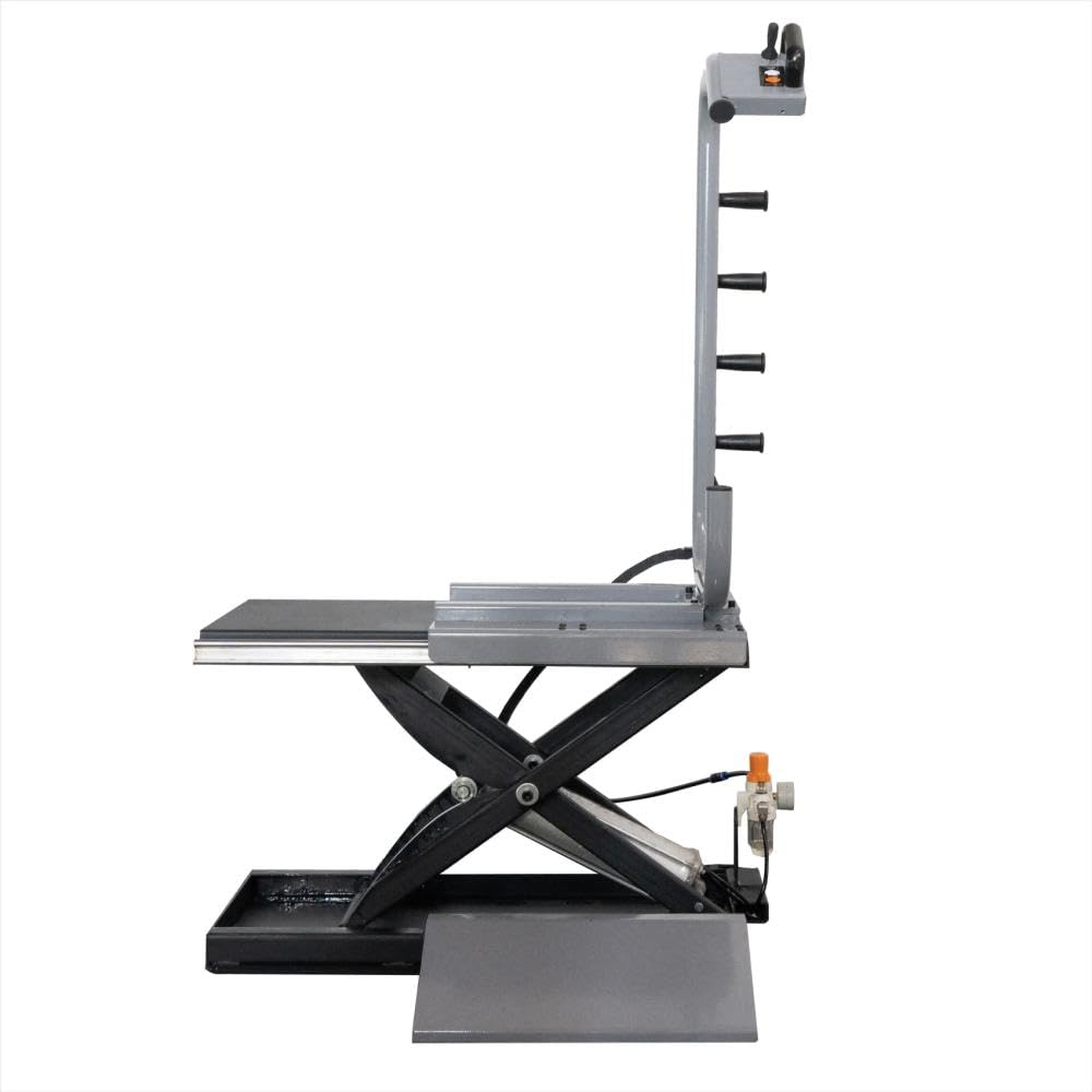 Elevador de neumáticos para equilibradora de Ruedas, Dispositivo de elevación para equilibradora de neumáticos, Elevador neumático