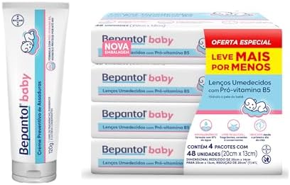 Bepantol Baby Kit Pomada Assadura Bebe 120g e Lenço Umedecido Lev...