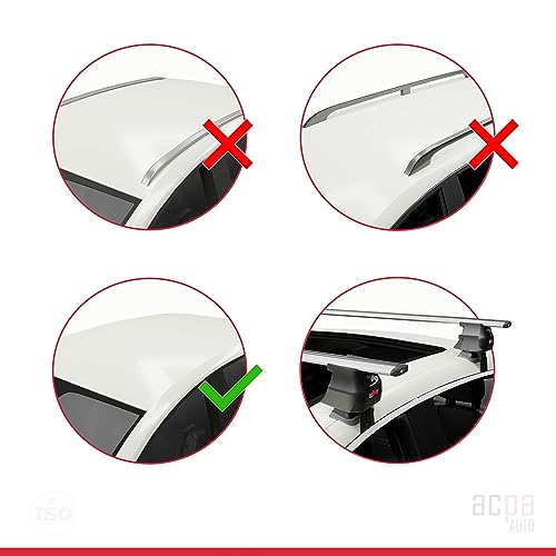 Compatible with DS 3 Crossback 2018-2022 Roof Rack ACE-4 Roof Rack Pack Carrier Grey